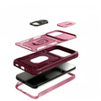 Etui pancerne do Samsung Galaxy A54 5G, CamShield Slide, różowe / bordowe