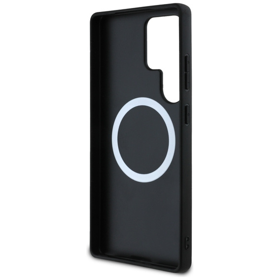 Etui BMW do Galaxy S25 Ultra, Tricolor Stipe do MagSafe, Czarne