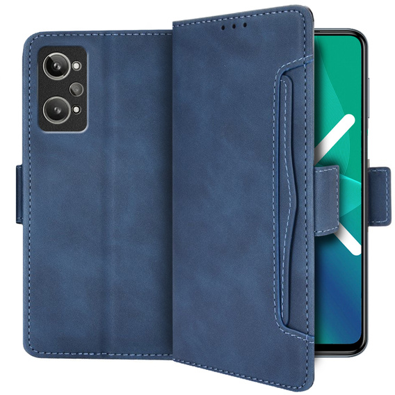 Etui z klapką do Realme GT 2 / Realme GT Neo 2, Card Slot, niebieskie