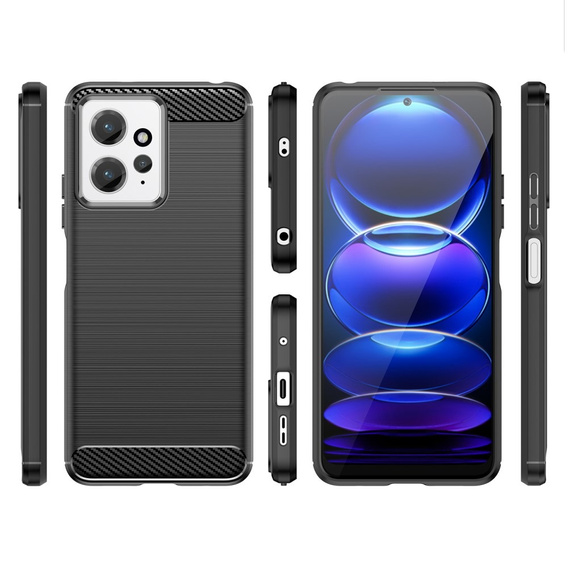 Etui do Xiaomi Redmi Note 12 4G, Karbon, czarne