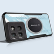 Etui do Motorola Moto G15 / Motorola Moto G15 Power, z blaszką magnetyczne, przezroczyste / czarne