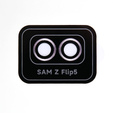 Szkło Hartowane na tylny aparat do Samsung Galaxy Z Flip5 5G, z metalową ramką, fioletowe