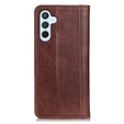 Etui do Samsung Galaxy A26, Wallet Litchi Leather, brązowe