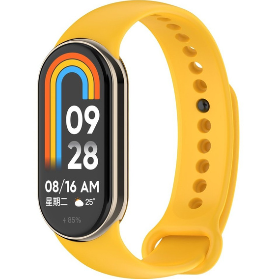 Pasek Silikonowy do Xiaomi Smart Band 10 / 9 / 8, Żółty