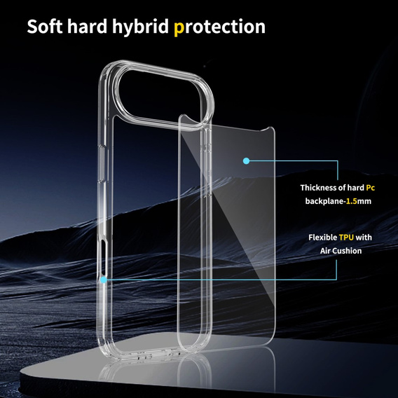 Przezroczyste etui TPU + akryl do iPhone Air – solidna hybrydowa ochrona