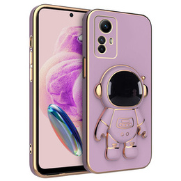 Zestaw Etui Electro do Xiaomi Redmi Note 12S, Astronauta, Fioletowe + Szkło