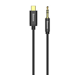 Baseus kabel audio Yiven M01 USB-C 3,5 mm 1,2 m - Czerwono-Czarny