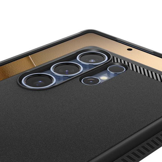 OUTLET Etui Spigen do Samsung Galaxy S25 Ultra, Rugged Armor do MagSafe, czarne + Szkło Hartowane 9H