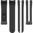 Pasek Silikonowy do Samsung Galaxy Watch 4/5/6/7/FE 40/42/43/44/45/46/47mm, Czarny / Biały