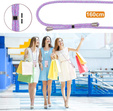Etui do Samsung Galaxy S21 FE, Electro Heart MagSafe, fioletowe + Szkło na ekran + Smycz