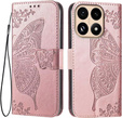 Etui z klapką do Xiaomi 15T, Butterfly, różowe rose gold