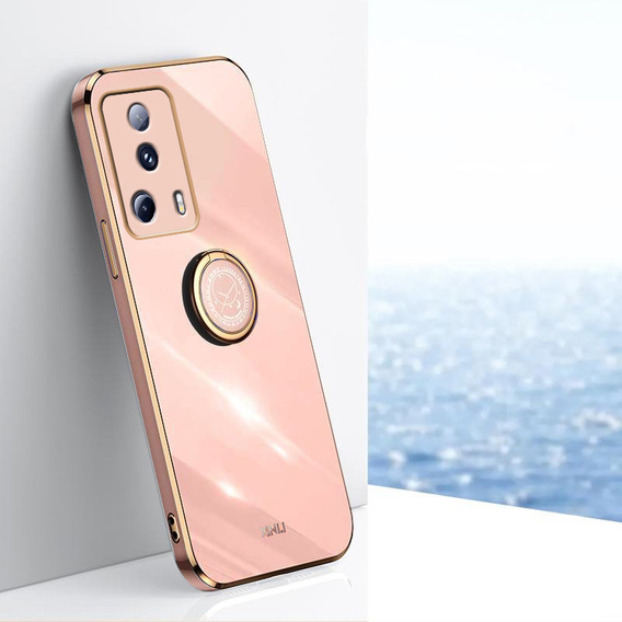 Etui do Xiaomi 13 Lite, Electro Ring, różowe rose gold