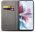 Etui do Oppo Reno 11F 5G, Smart Magnet, granatowe + Szkło 9H
