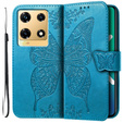 Etui z klapką do Infinix Note 30 Pro 4G, Butterfly, niebieskie