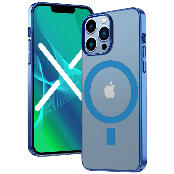Etui do iPhone 13 Pro Max, ERBORD Hybrid MagSafe Case, niebieskie
