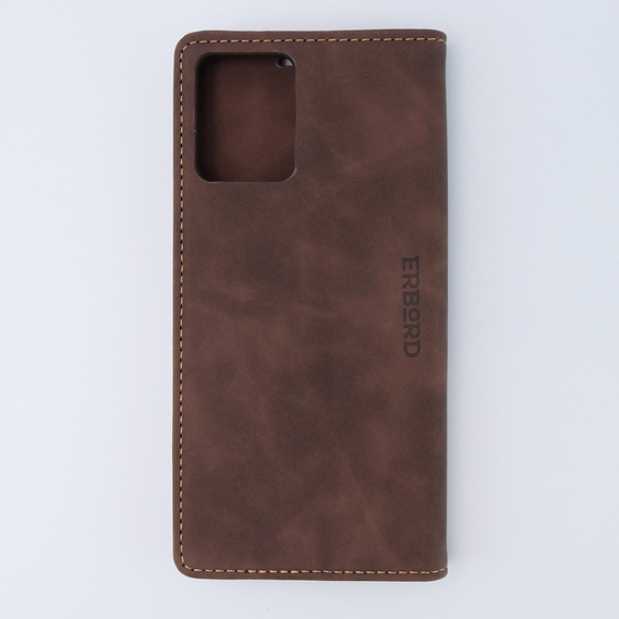 Etui do Motorola Moto G13/ G23 4G, ERBORD Vintage portfel z klapką, kawowe