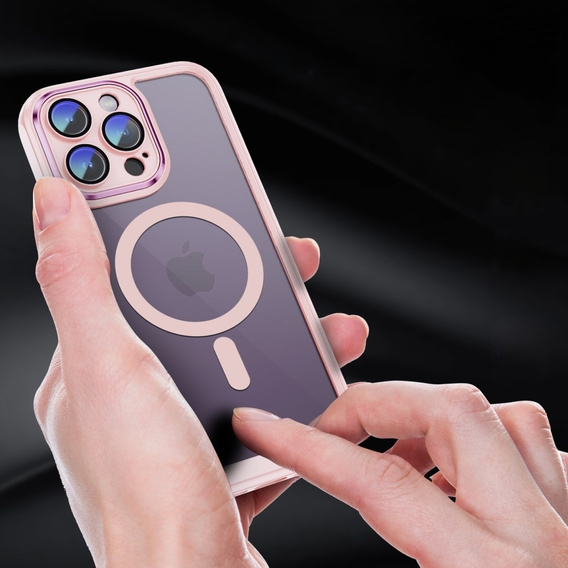 Etui do iPhone 15 Pro Max, ERBORD Impact Guard, do MagSafe, różowe
