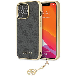 Etui GUESS do iPhone 14 Pro, 4G Charms Collection, szare
