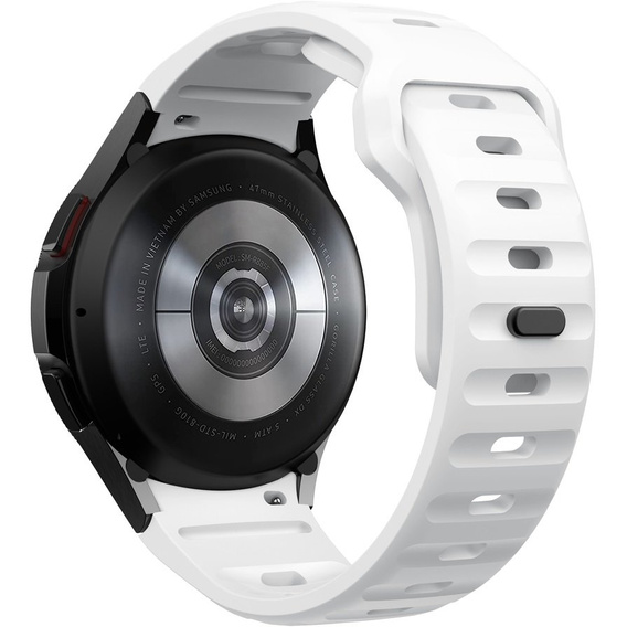 Pasek Silikonowy do Samsung Galaxy Watch 4/5/6/7/FE 40/42/43/44/45/46/47mm, Biały