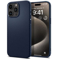 Etui Spigen do iPhone 15 Pro Max, Liquid Air, Niebieskie