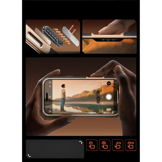 Etui Supcase do iPhone 17 Pro Max, Unicorn Beetle Grip Pro Mag, Desert Gold