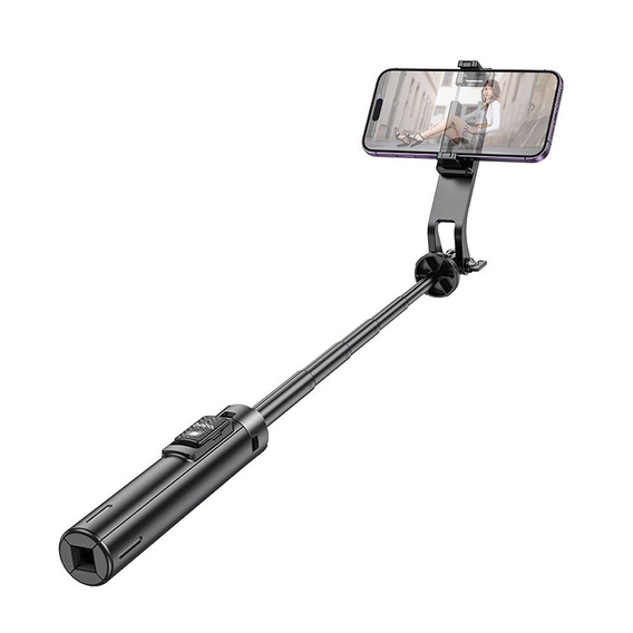 Selfie stick Hoco tripod z pilotem bezprzewodowym K21 czarny
