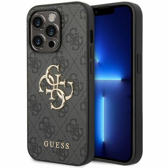 Etui GUESS do iPhone 15 Pro Max, 4G Big Metal Logo, szare