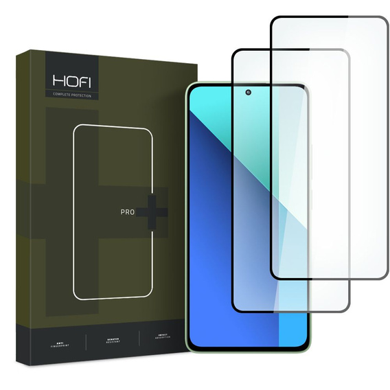 Hofi Glass Pro+ Szkło Hartowane do Xiaomi Redmi Note 13 4G, czarne (2 sztukI)