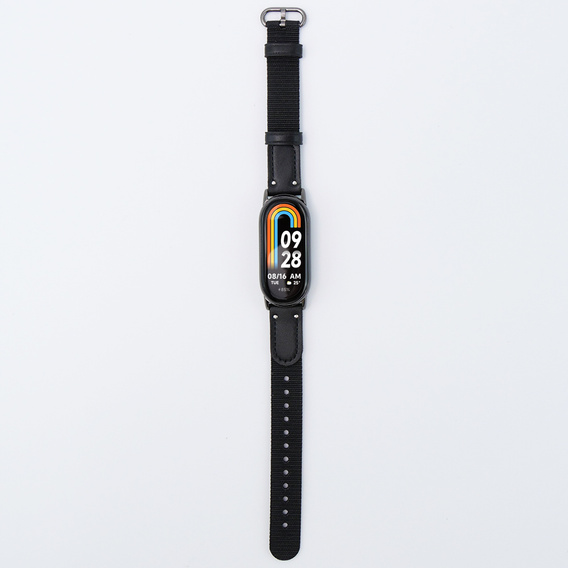 Pasek nylonowy do Xiaomi Smart Band 10 / 9 / 8, Czarny
