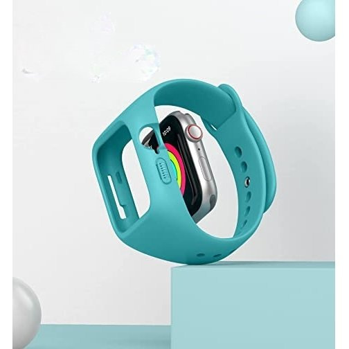 Pasek + Etui Suritch do Apple Watch 4/5/6/7/8/SE 44/45mm, niebieski