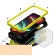 Etui do iPhone 15 Pro, R-JUST CamShield Slide, pancerne, żółte / czarne