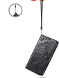 Etui z klapką do Motorola Moto E14, Butterfly, czarne