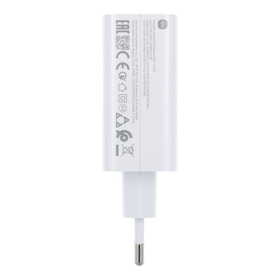 Oryginalna Ładowarka sieciowa Xiaomi USB A QC3.0 6A 120W MDY-14-EE biała bulk