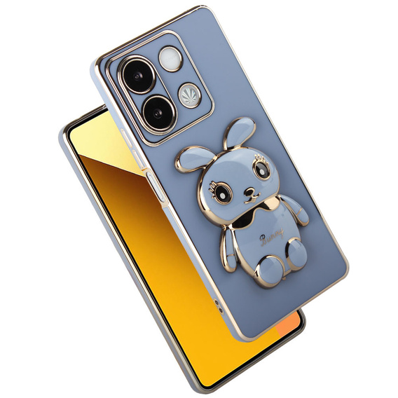 Etui do Xiaomi Redmi Note 13 5G, Rabbit, niebieskie + Szkło Hartowane 9H