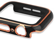 2w1 Etui + Szkło Hartowane do Apple Watch 4/5/6/SE 44mm, Czarne / Złote