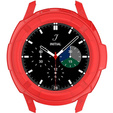 Etui z nakładką bezel ring do Samsung Galaxy Watch4 Classic 46mm, Czerwone