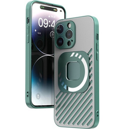 Etui R-JUST SJ55 do iPhone 14 Pro, pancerne, do MagSafe, zielone