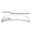 Etui z MagSafe Spigen do Samsung Galaxy S25 Edge, Ultra Hybrid, przezroczyste / białe + Szkło Hartowane 9H