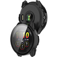 2w1 Etui + Szkło Hartowane do Garmin Forerunner 265, Czarne