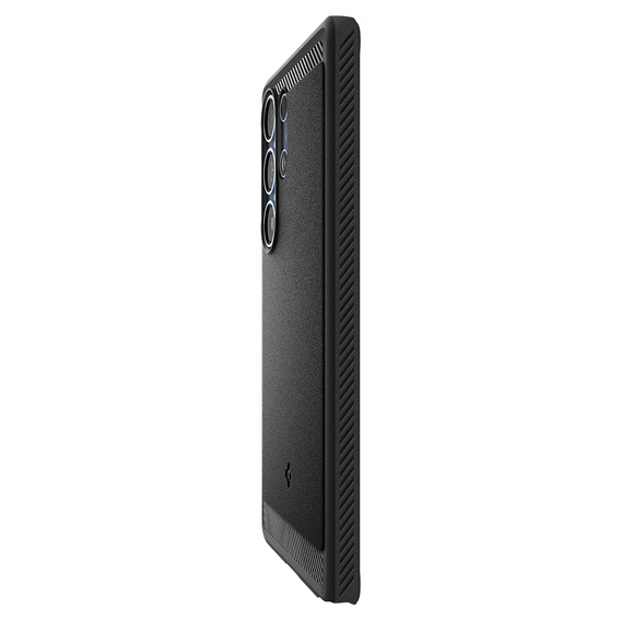 Etui Spigen do Samsung Galaxy S25 Ultra, Rugged Armor do MagSafe, czarne + Szkło Hartowane 9H