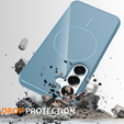 Etui do Samsung Galaxy S25 FE, Silicone Lite, do MagSafe ze smyczką, niebieskie