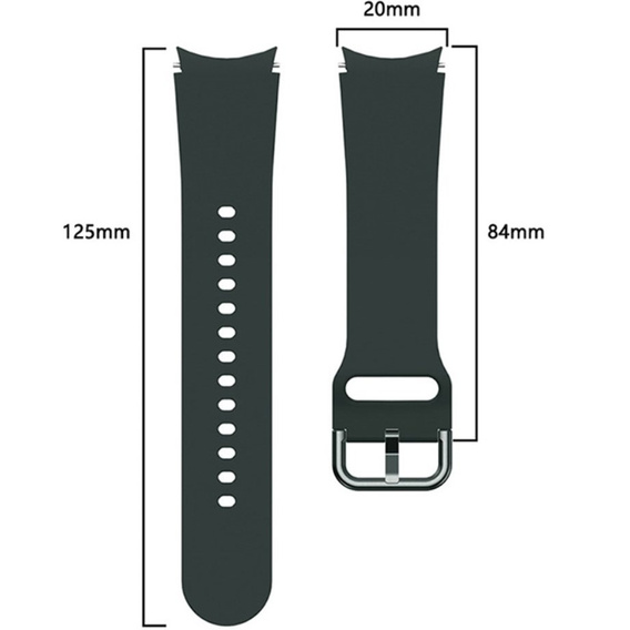 Pasek Silikonowy do Samsung Galaxy Watch 4/5/6/7 40/42/43/44/45/46/47mm, Zielony