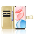 Etui z klapką do Honor 400 5G, Crazy Horse Wallet, złote