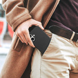 Etui skórzane do iPhone 16, ERBORD Leather MagSafe, czarne + Szkło na ekran