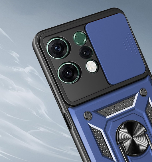 Etui pancerne do Oppo Reno 14, CamShield Slide, niebieskie