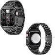Stalowa bransoleta z etui do Apple Watch Ultra 1/2/3 49mm, Czarna