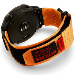 Pasek Nylonowy ERBORD MP84 do zegarków Garmin Quickfit 26mm, Pomarańczowy, Rozmiar M/L