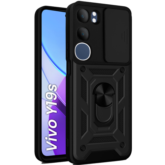 Etui pancerne do Vivo Y19s, CamShield Slide, czarne