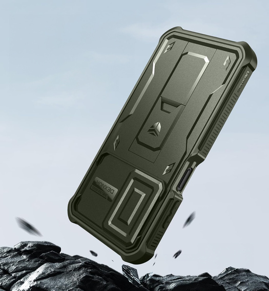 Etui pancerne do Samsung Galaxy A17, Dexnor Full Body (Two Frames), zielone