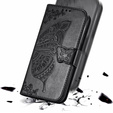 Etui z klapką do Infinix Hot 40i, Butterfly, czarne